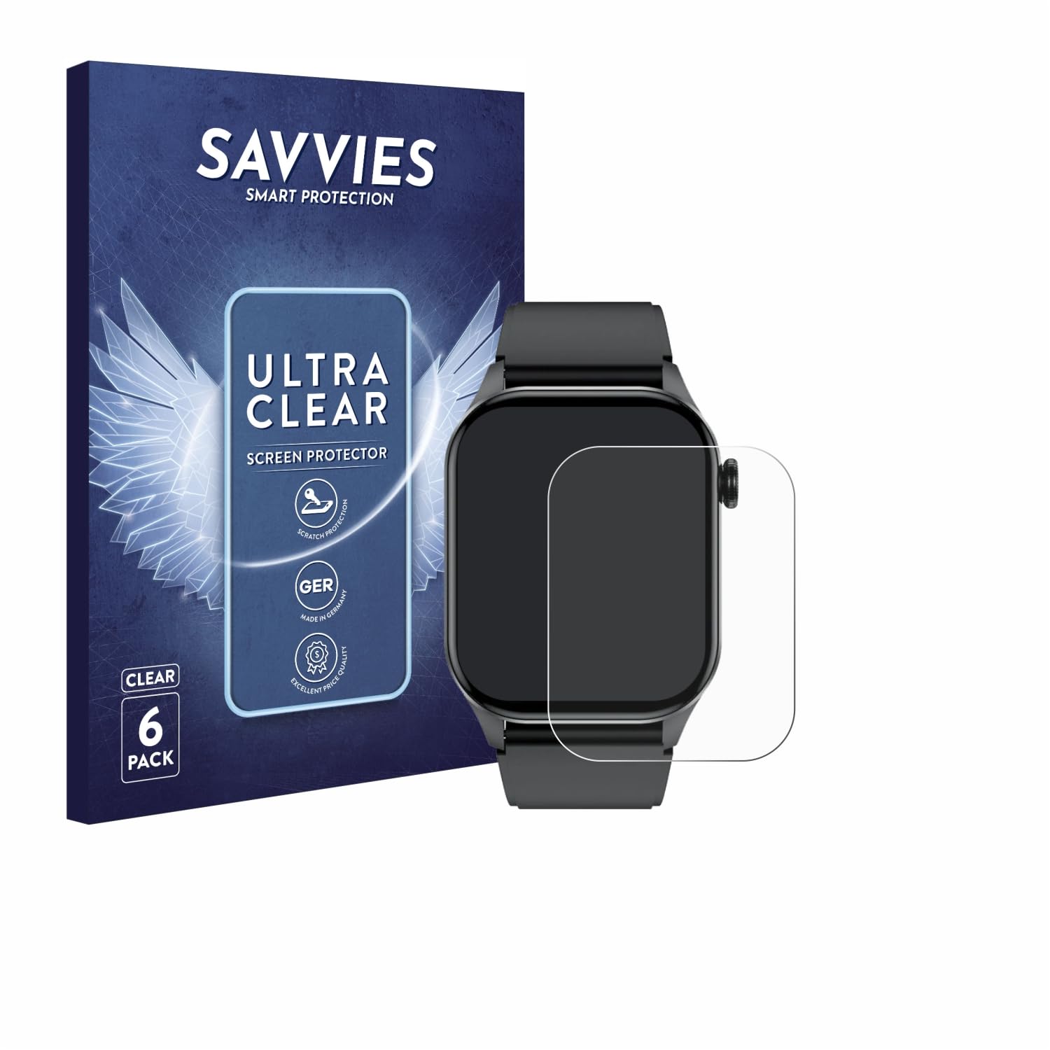 savvies 6 Pack Screen Protector Compatible with Smartwatch T98 2.04
