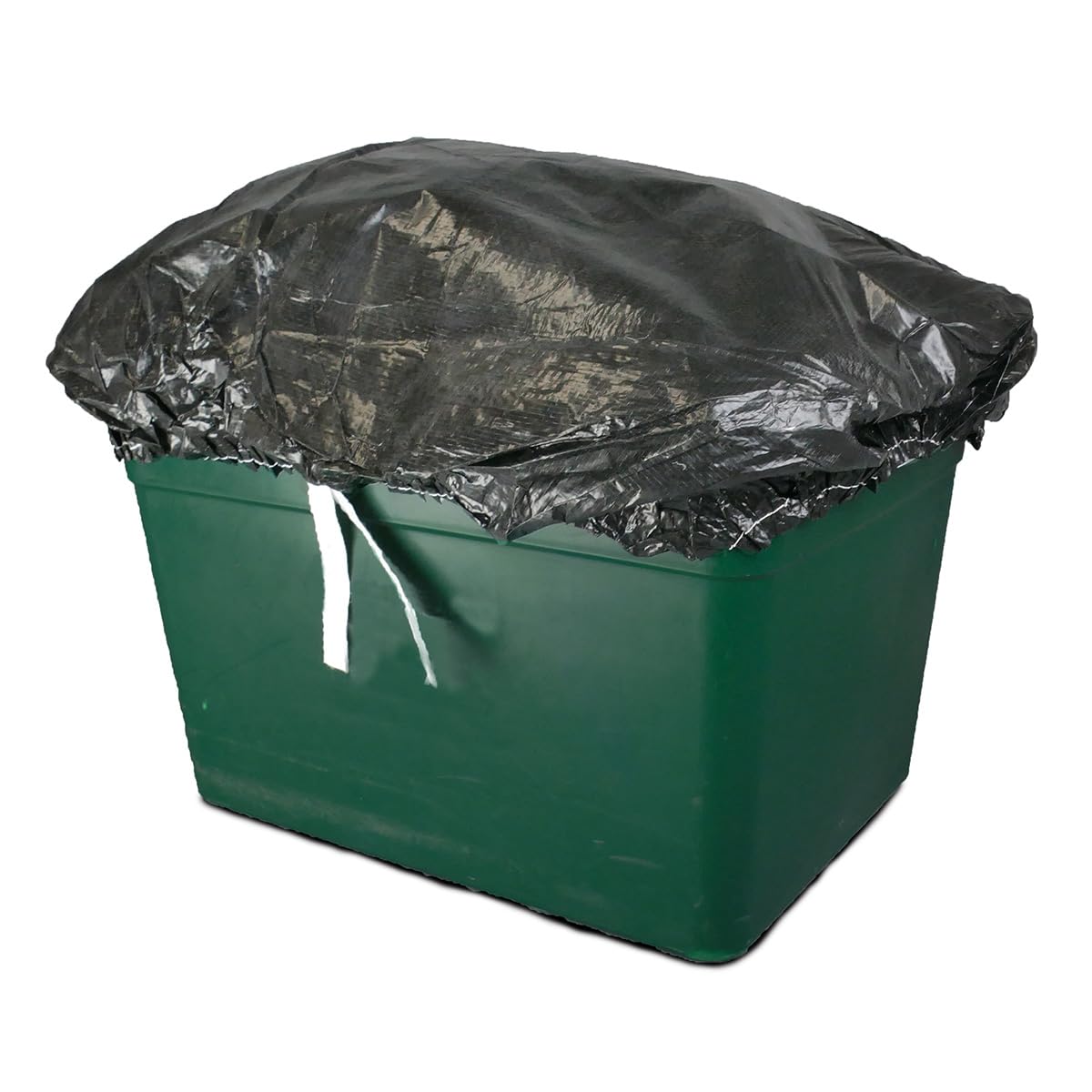 BOXHAT - BLACK, BLUE or GREEN - (1-3 Pack) Recycling Box Cover - Laminated WATERPROOF Kerbside Recycling Lid - Elastic Sealed & Tie (Black, 1 Pack) โ image 1