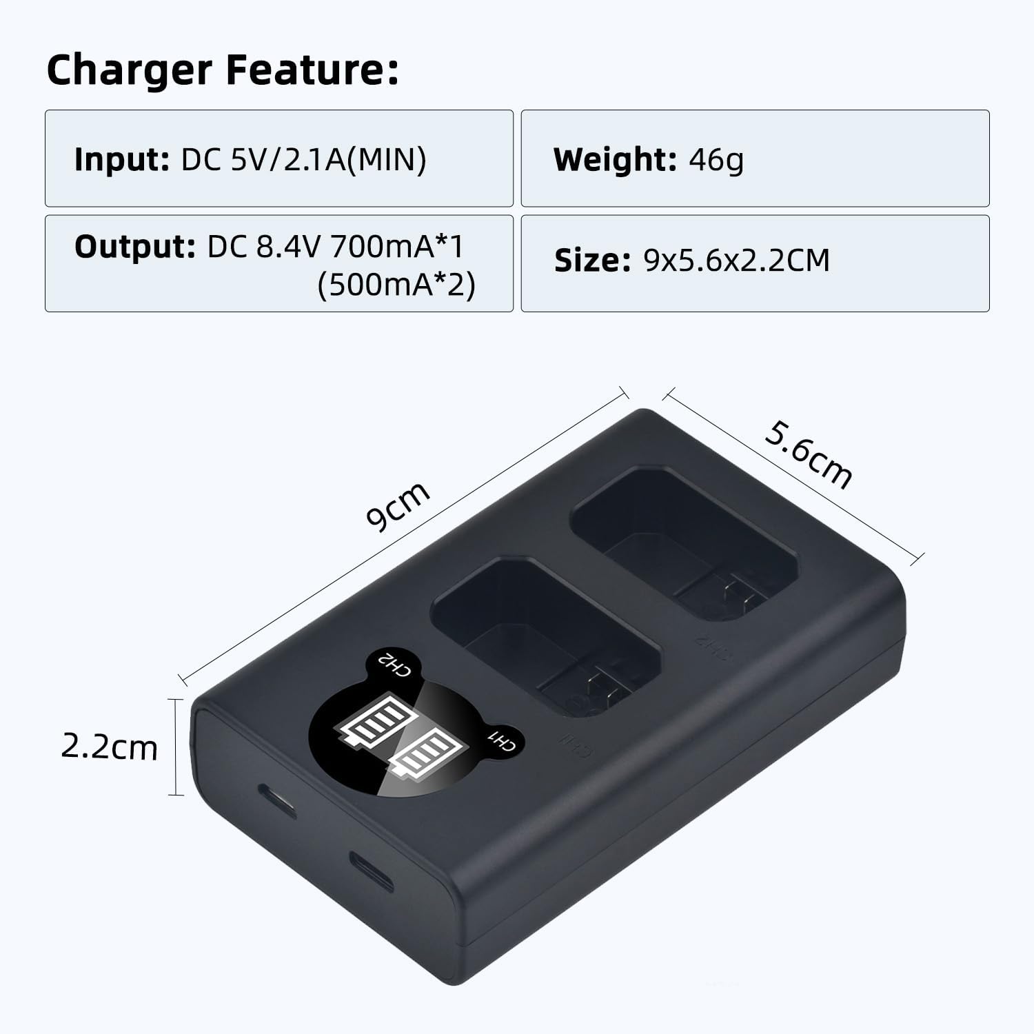 Batmax 3Packs 1550mAh NP-FW50 Battery + Rapid LCD USB-C Charger for Sony ZV-E10 Alpha 6300 6500 a7s, a7, a7s ii, a7s, a5100, a5000, a7r, a7 ii NEX-7 DSC-RX10 DSC-RX10 II III 7SM2 Cameras - Image 7