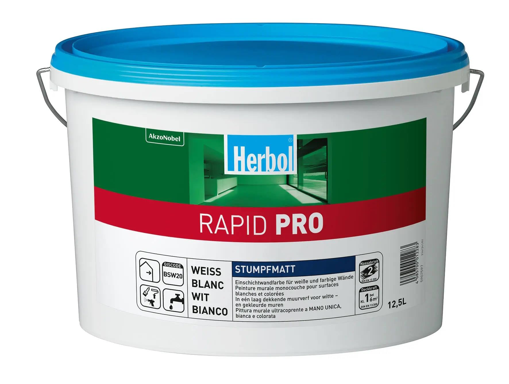 Herbol Rapid PRO stumpfmatte Innenfarbe weiß, 12,5l