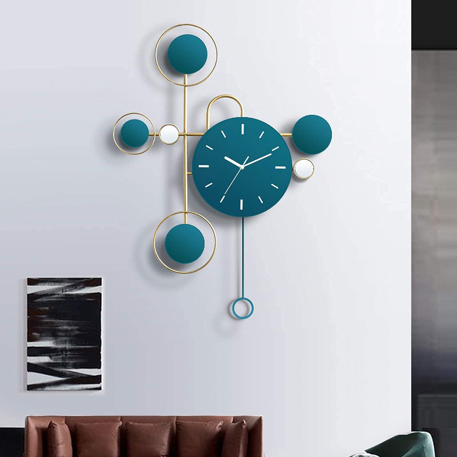 Horloge murale à pendule silencieuse design moderne et minimaliste