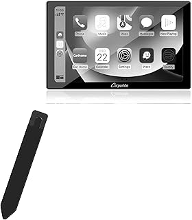 BoxWave Stylus Pouch Compatible with Carpuride W901S (9 in) - Stylus PortaPouch, Stylus Holder Carrier Portable Self-Adhesive for Carpuride W901S (9 in) - Jet Black