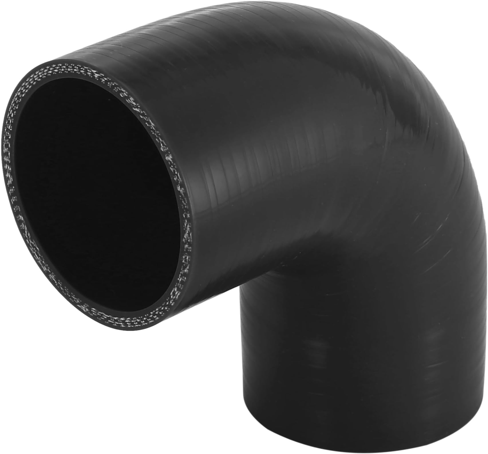 – X AUTOHAUX Universal Car 63mm 2.5" ID 90 Degree Coupler Silicone Hose Black