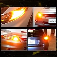 Vista 6 de LASFIT PWY24W Bombillas LED de señal de giro PW24W Resistencia integrada Canbus sin errores, extremadamente brillante, intermitente ámbar/amarillo