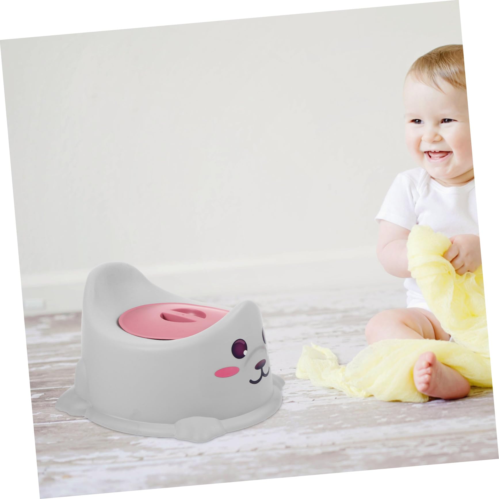 Toddmomy Tragbares Kindertöpfchen aus Pp mit Deckel Ergonomischem Sitz und Robustem Material für Zuhause und Reisen für Babys und Kleinkinder