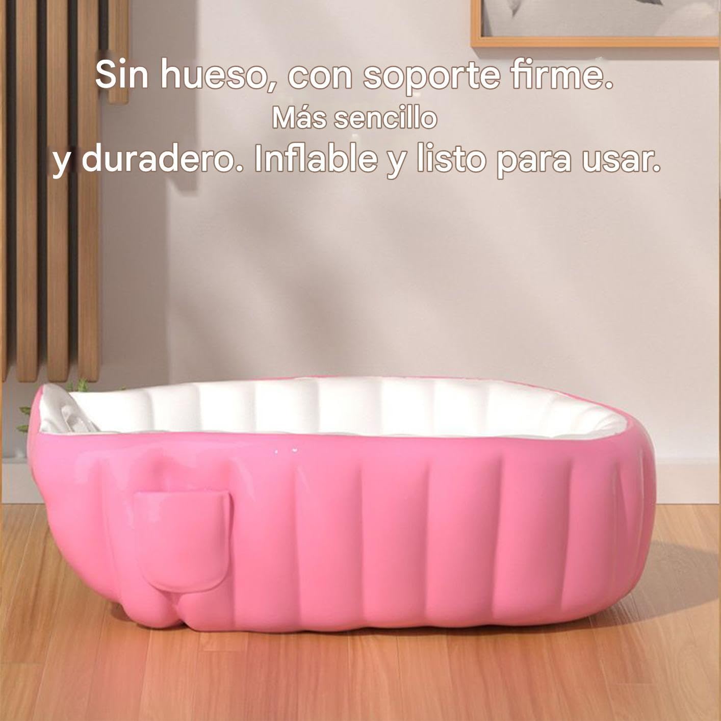 Bañera Inflable Infantil Ducha Portátil Plegable Y Antideslizante 2+ Años