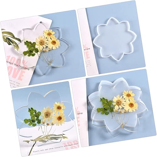 Miniatura 9 de EXCEART Jewelry Earrings Pendants Coaster Accessory Casting for DIY Holder Handmade Lotus Tray Cup Silicone Necklaces Creative Table Home Bracelets