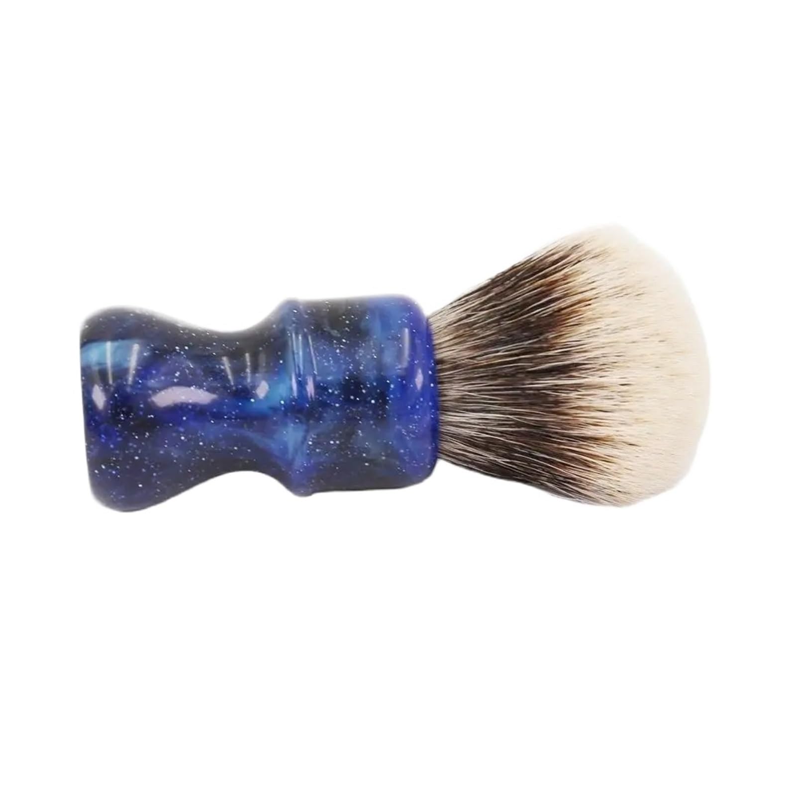 Pennelli da barba uomo con manico in pelo di tasso a due bande, 24 mm, colore Mysterious Space
