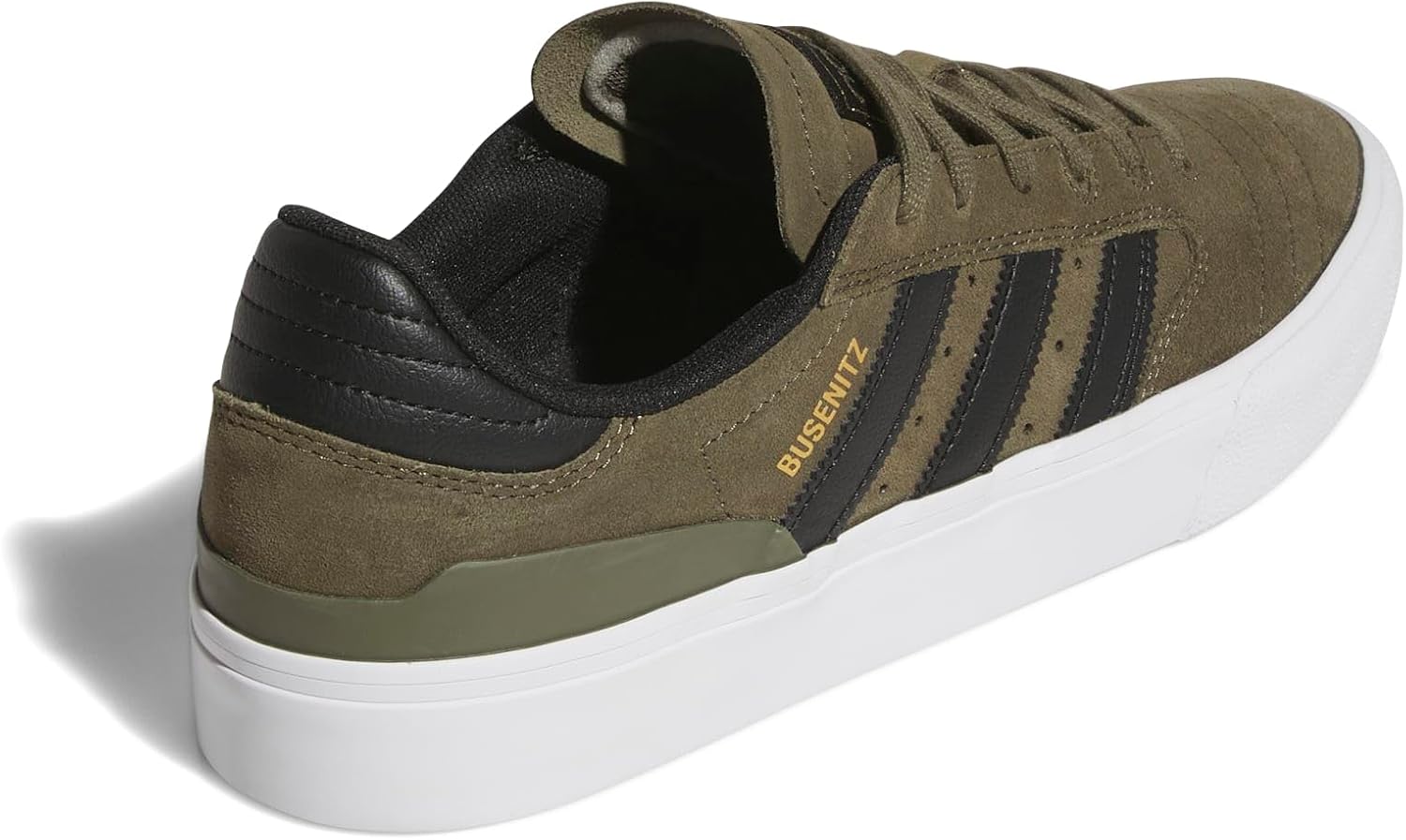 adidas Men's Busenitz Vulc II Skate Shoes - Olive/Core Black, Size: 13.5 - Image 7
