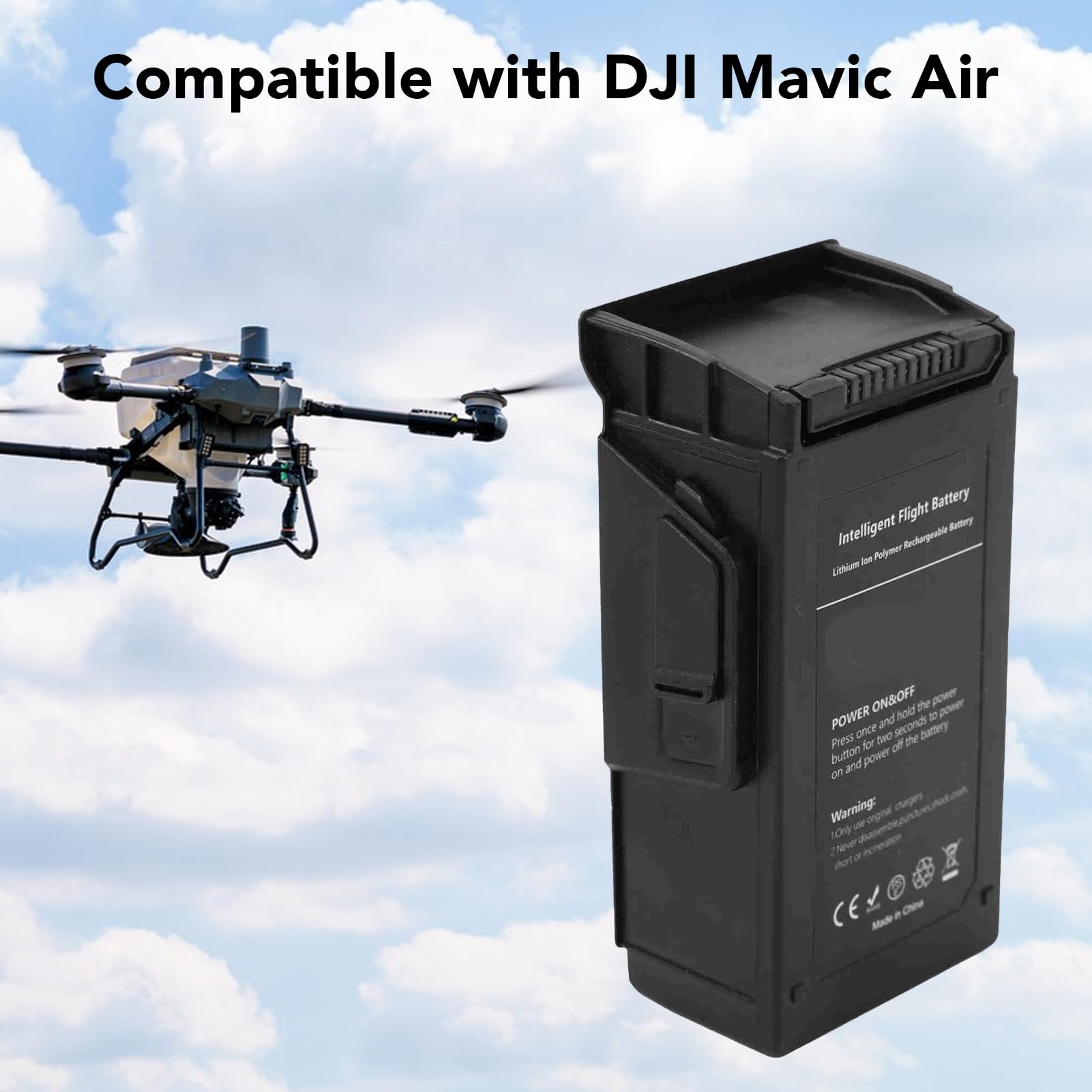 Batterie de Vol Intelligente, pour Air 1, Batterie de Rechange Rechargeable 2375 MAh, Accessoire de Drone pour Drone Air 1, Temps de Vol de 46 Minutes