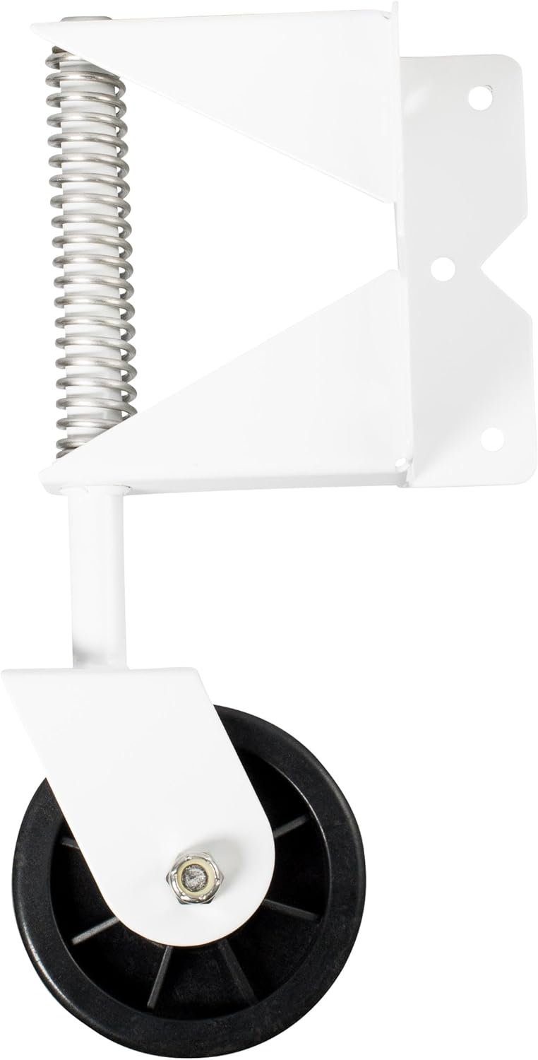 Nationwide Industries Swivel Gate Wheel For Vinyl Gate, Stainless Steel - White