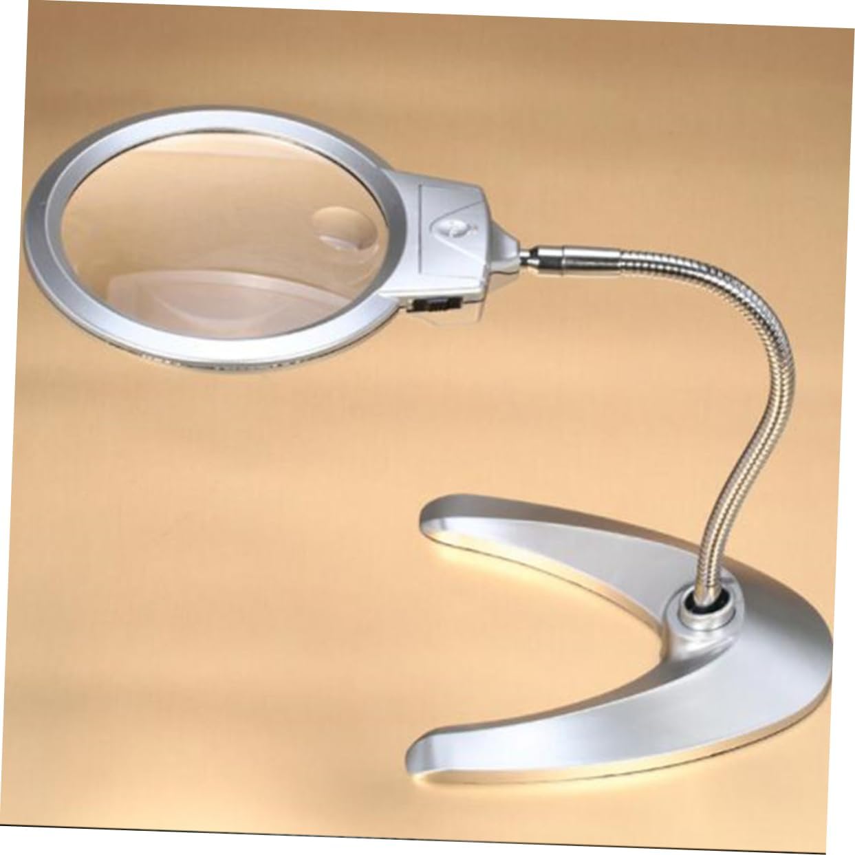 Uonlytech Glass Light Table Magnifier Illuminated Magnifier Table lamp with Lights Bracket Working lamp Bendable