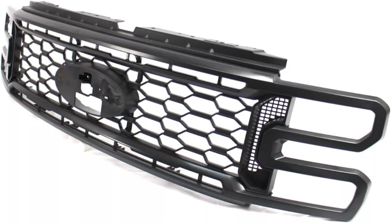 Front Bumper Upper Grille Grill Textured Fits 2023 2024 Fo-rd F250 F350 F450 Super Duty Platinum, Limited, Lariat, King Ranch Grill PC3Z8200HA FO1200730