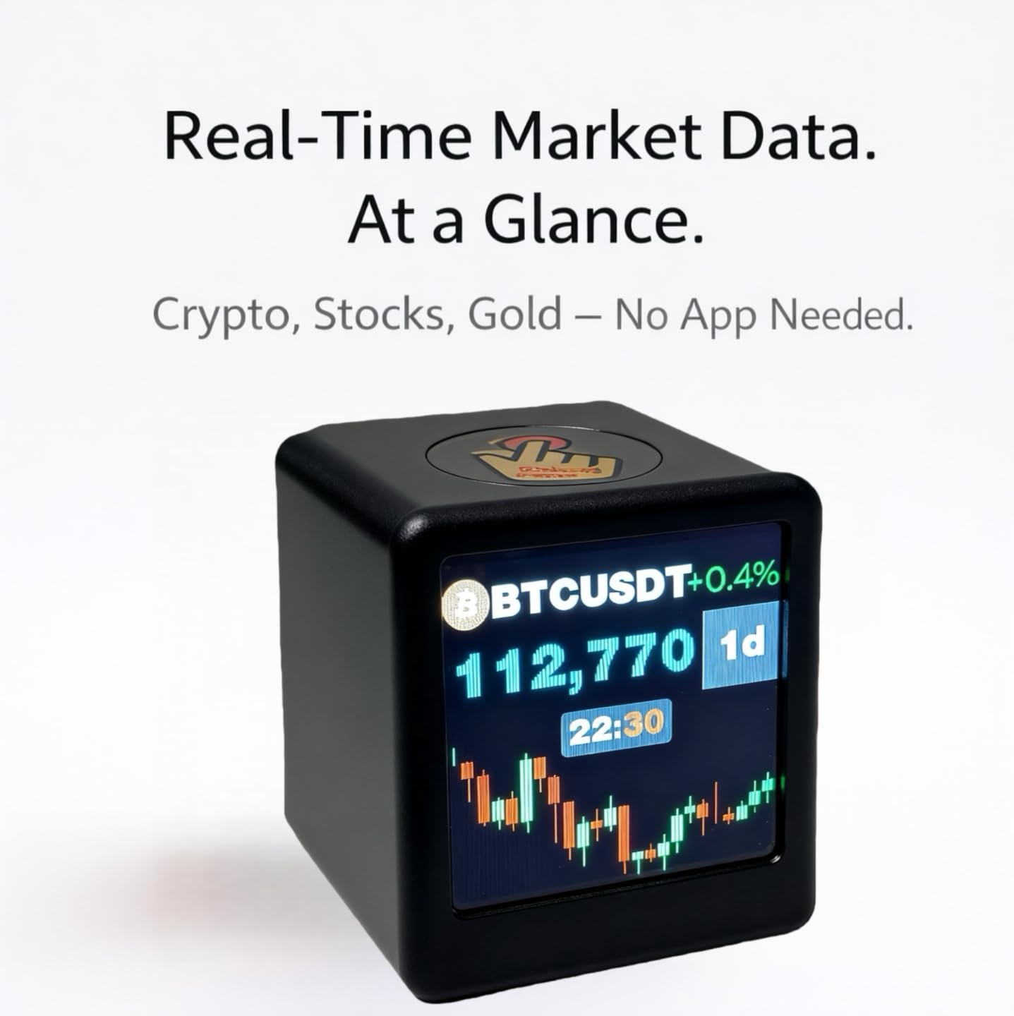 Criptovalute in tempo reale, azioni statunitensi e display oro con meteo, orologio e foto, regalo creativo per marito, fidanzato o donne