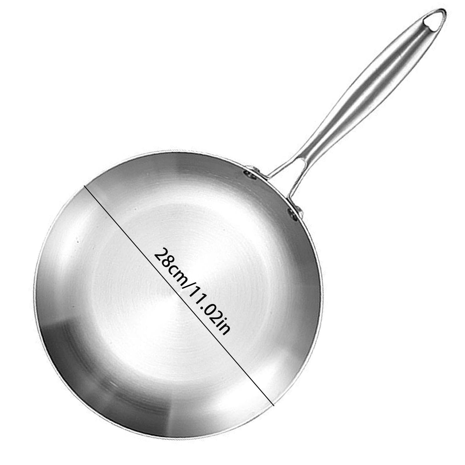 Deep Skillet Frying Pans, Oven Safe Skillet, Stainless Steel Cookware