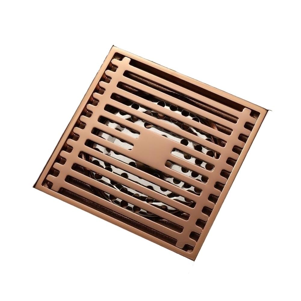 Bathtub Drain Stopper Bathroom Brass Floor Shower Drain Waste 10cm Floor Drainer Square Toilet Drainage(B)