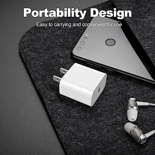 iPhone 17 16 15 Charger Fast Charging,2Pack 20W Apple iPad USB C Wall Charger Block with 6FT USB C to C Cable for iPhone 17/Pro/Pro Max/17 Air/ 16/16 Pro/16 Pro Max/15/Plus/Pro/Pro Max - 4