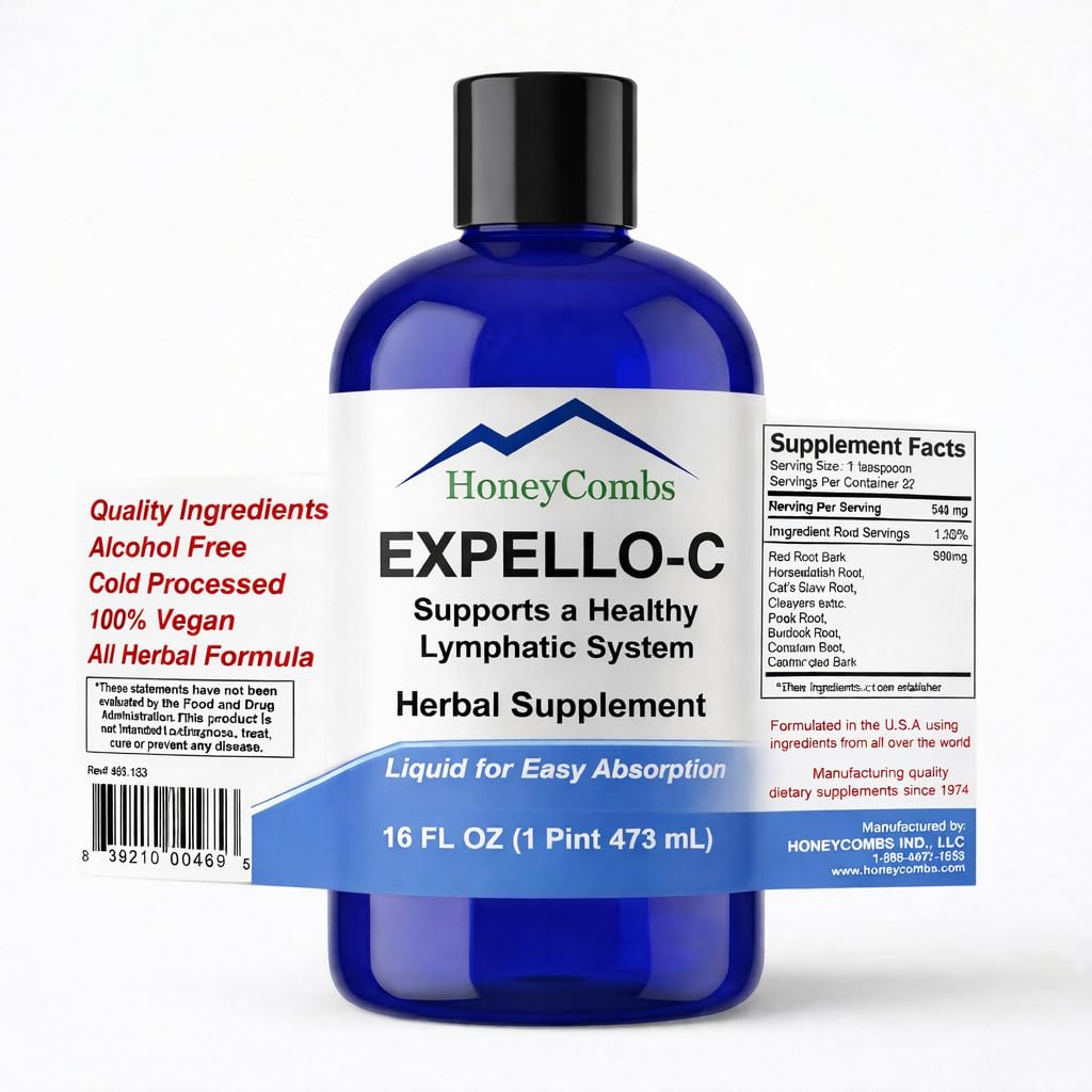 Amazon.com: HoneyCombs Lymph Cleanse Liquid Drops Herbal Lymphatic
