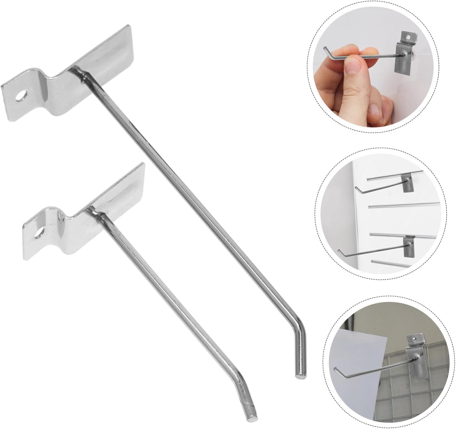 Zerodeko 50pcs Versatile Phone Accessory Display Hooks Panel Hooks Retail Store Pegboard Hangers Space Efficient