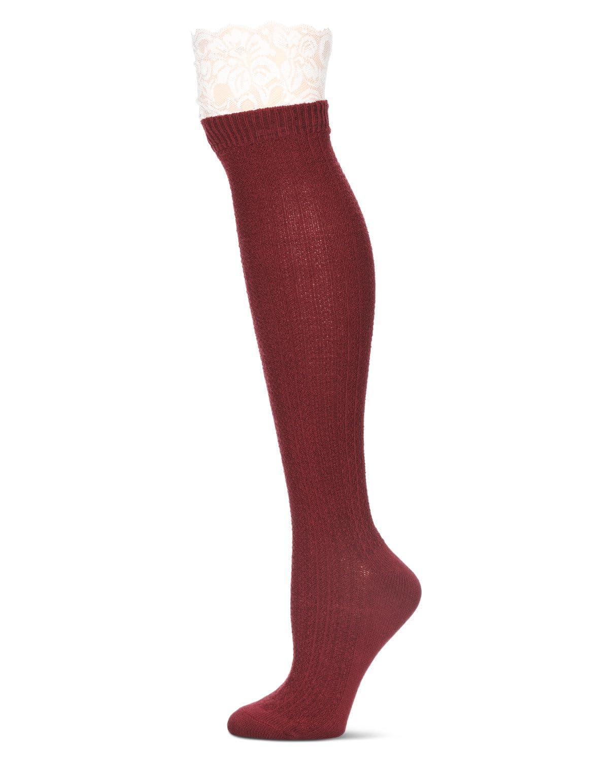 MeMoi Jumbo Cable Over The Knee Cotton Blend Warm Socks