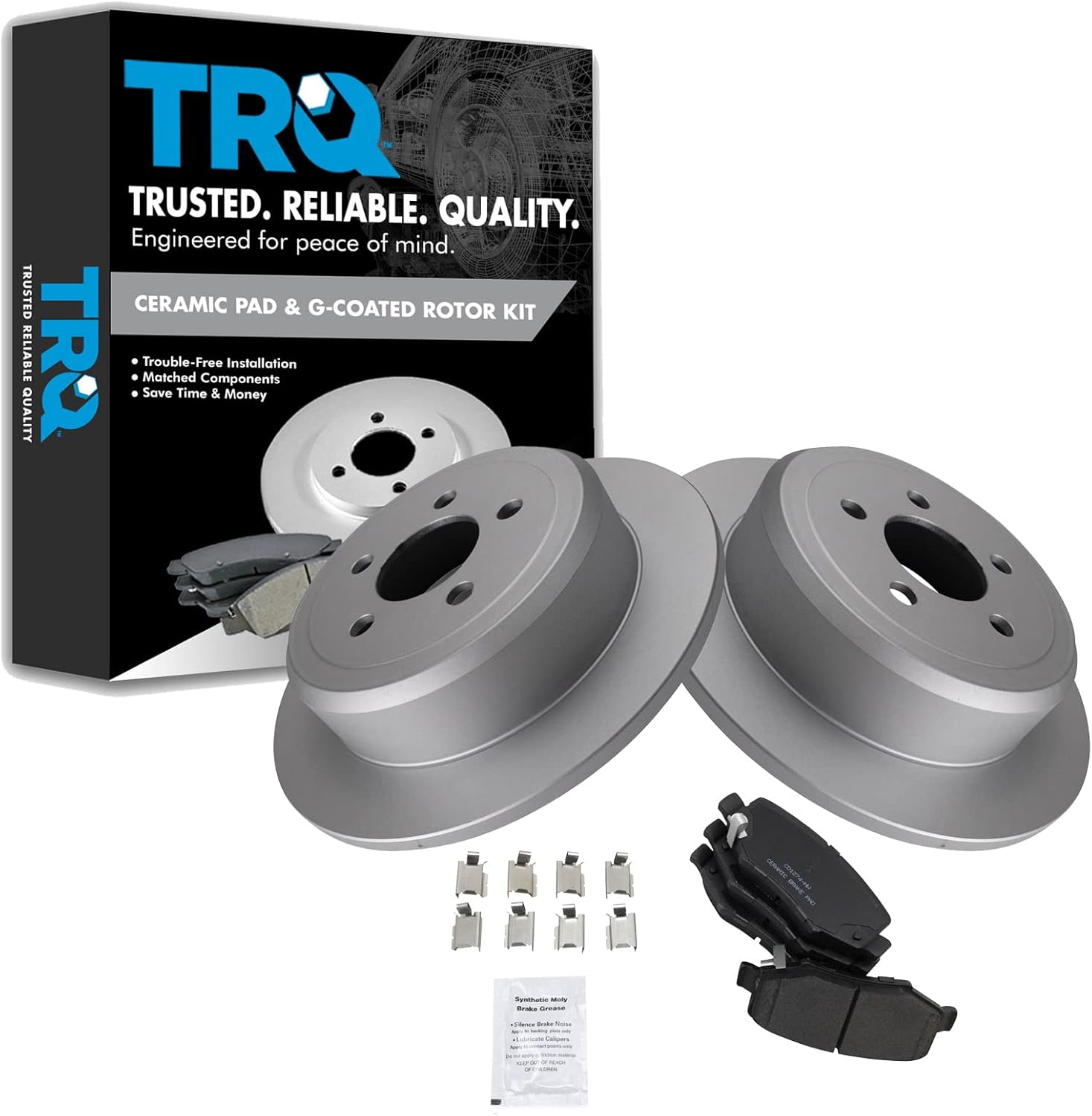 Rear Brake Pad & Rotor Kit for 2007-2011 Dodge Nitro / 2008-2012 Jeep Liberty