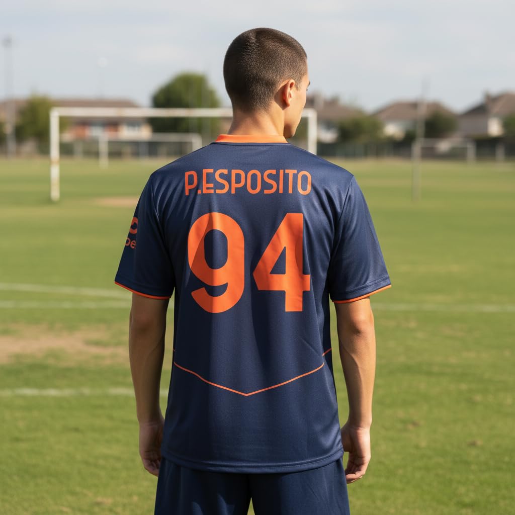 Generico Terza Maglia pio Esposito 94 Grigio Arancione Replica Stadio autorizzata 2025-2026 Regalo per Tifosi Calcio Taglie da Bambino e Adulto