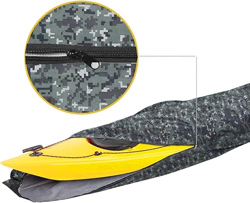 Miniatura 9 de i COVER Cubierta de kayak de 13 pies resistente al agua 600D resistente para kayakcanoa se adapta a kayak o canoa de hasta 13 pies de largo y ancho