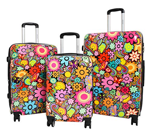 Valise à 4 roues rigide en polycarbonate : lot de bagages et sacs de voyage légers