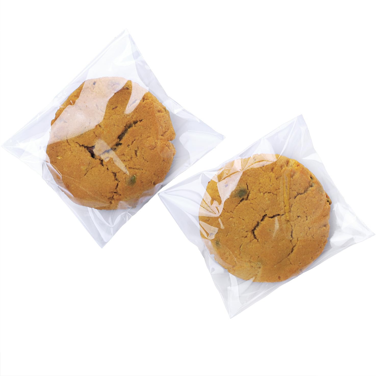 COQOFA 4x6 inch 200Pcs Clear Cookie Bags Cellophane Self Adhesive Small Candy Treat Gift Bag Resealable Self Sealing Party Favors Macaron Packaging