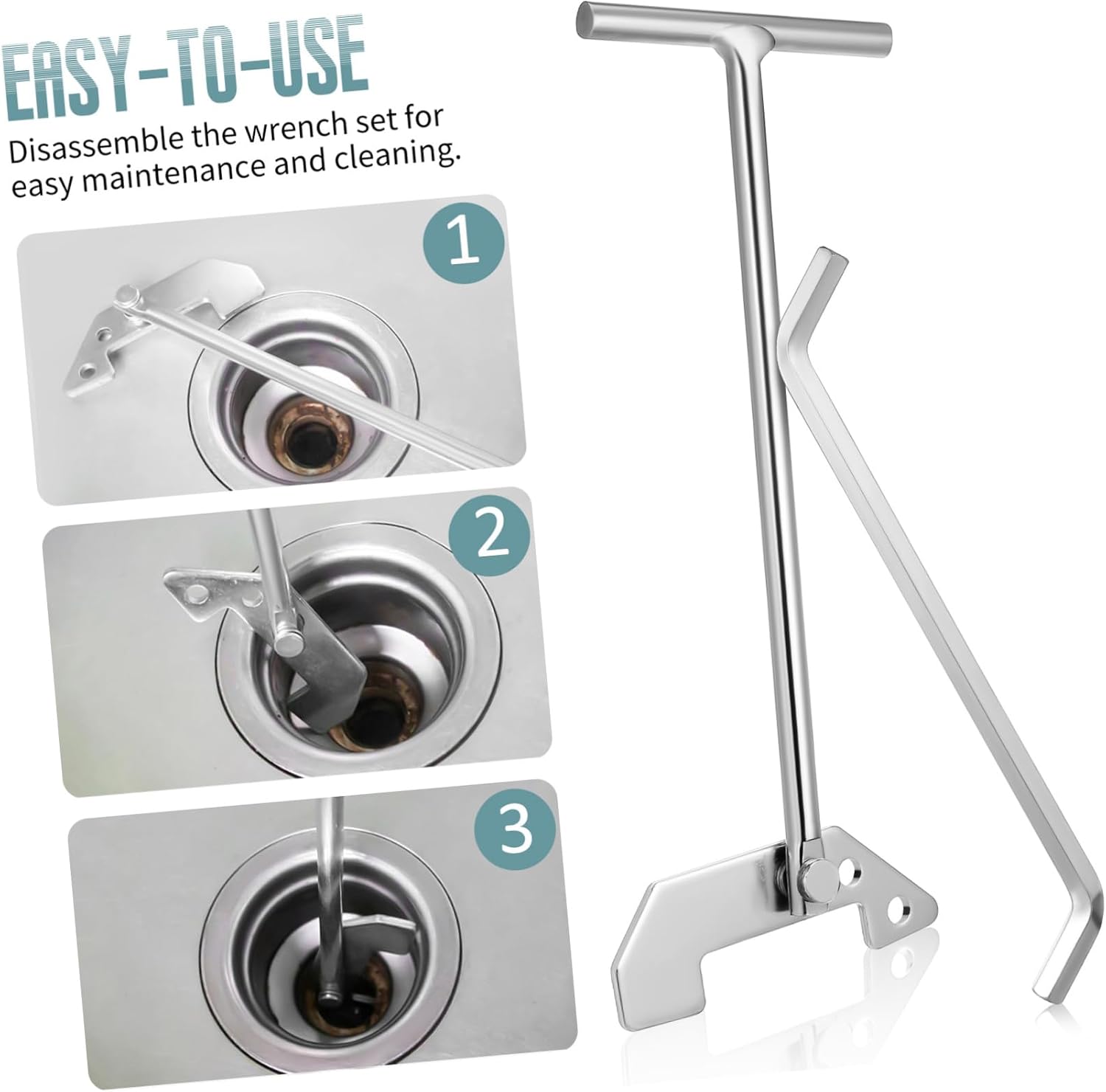 Garbage Disposal Wrench Kit Sink Unjamming Tool for Kitchen Waste Disposal