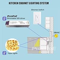 Vista 7 de PLUSPOE Tira de luz LED de 50 W regulable (4.15 A), magnética, transformador de 110 V CA a 12 V CC, fuente de alimentación de bajo voltaje