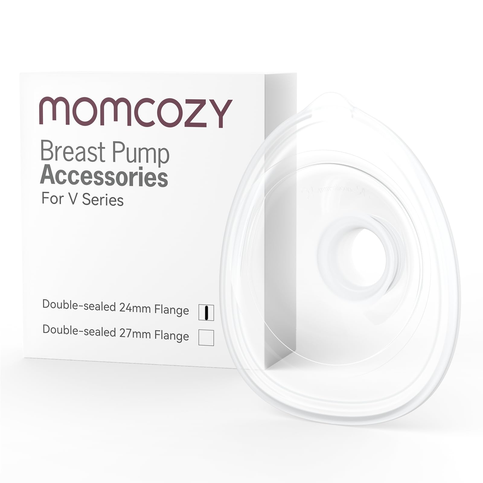 Momcozy Kołnierz podwójnie uszczelniony 24 mm tylko do laktatora momcozy V1/V2 Akcesoria zamienne do laktatorów V1/V2 24 mm