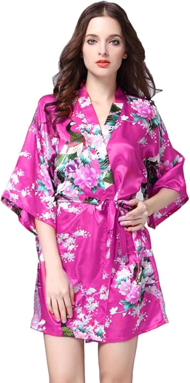 bademantel damen mit blumen