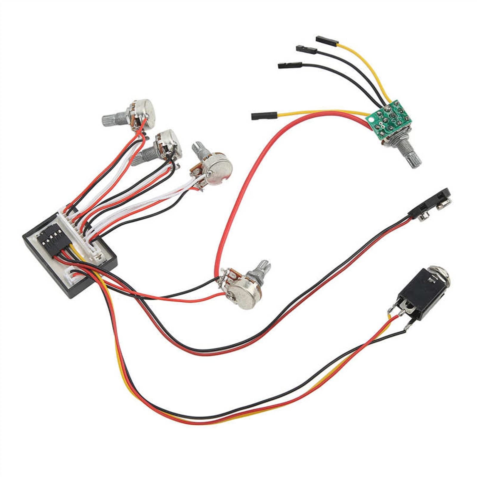 Juego de mazos de Cables de la Guitarra Kit De Cableado De Amplificador De 3 Vías Arnés De Cableado De Bajo De Guitarra Inteligente para Instrumentos Eléctricos