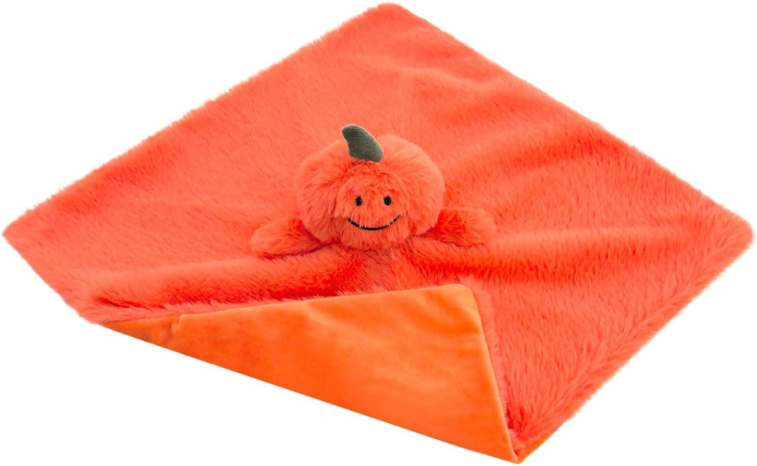 Baby Pumpkin Soft Stuffed Animal Security Blanket, Plush Orange Pumpkin Character Lovey Blanket, Baby Shower/Nursery Gift, Newborn Infant Toddler Snuggle Blankie for Girls Boys, 18 Inches