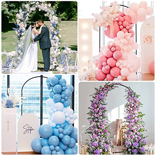 Image of Putros Metal Arch Backdrop Stand 7.2FT Black Wedding Backdrop Stand Square Arch Frame for Birthday Party Bridal Baby Shower Ceremony Decoration