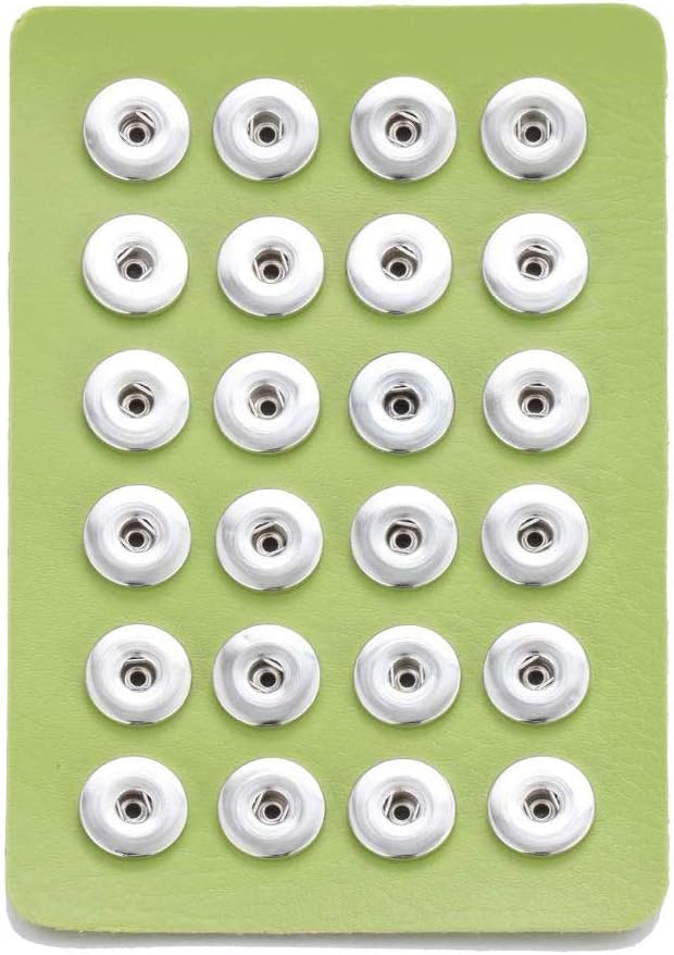 5pcs 18mm Snap Jewelry Buttons Sheets Mats Display Stand Board Snap Chunk Hold up to 24 Charms (yan5-2)