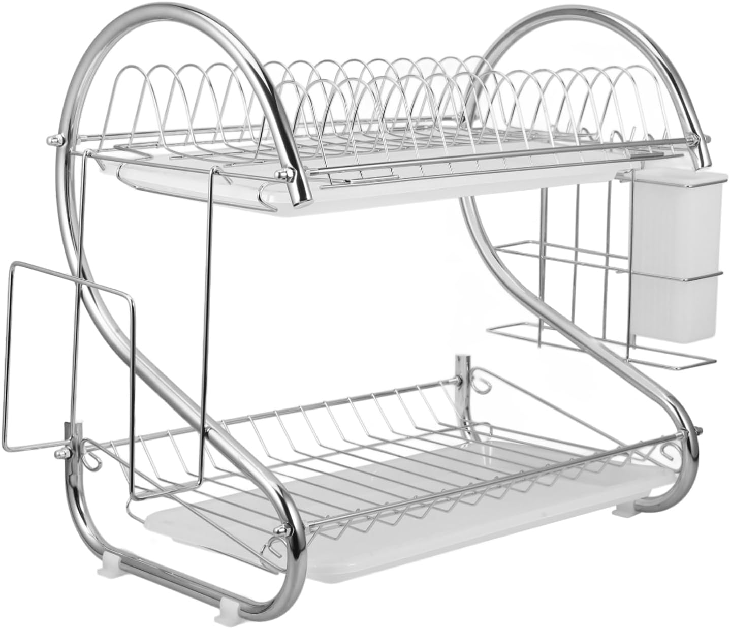 Ciieeo Dish Racks for Kitchen Counter Double Layer Storage Stand Kitchen Shelving Unit Wall Mount Dish Drain Rack