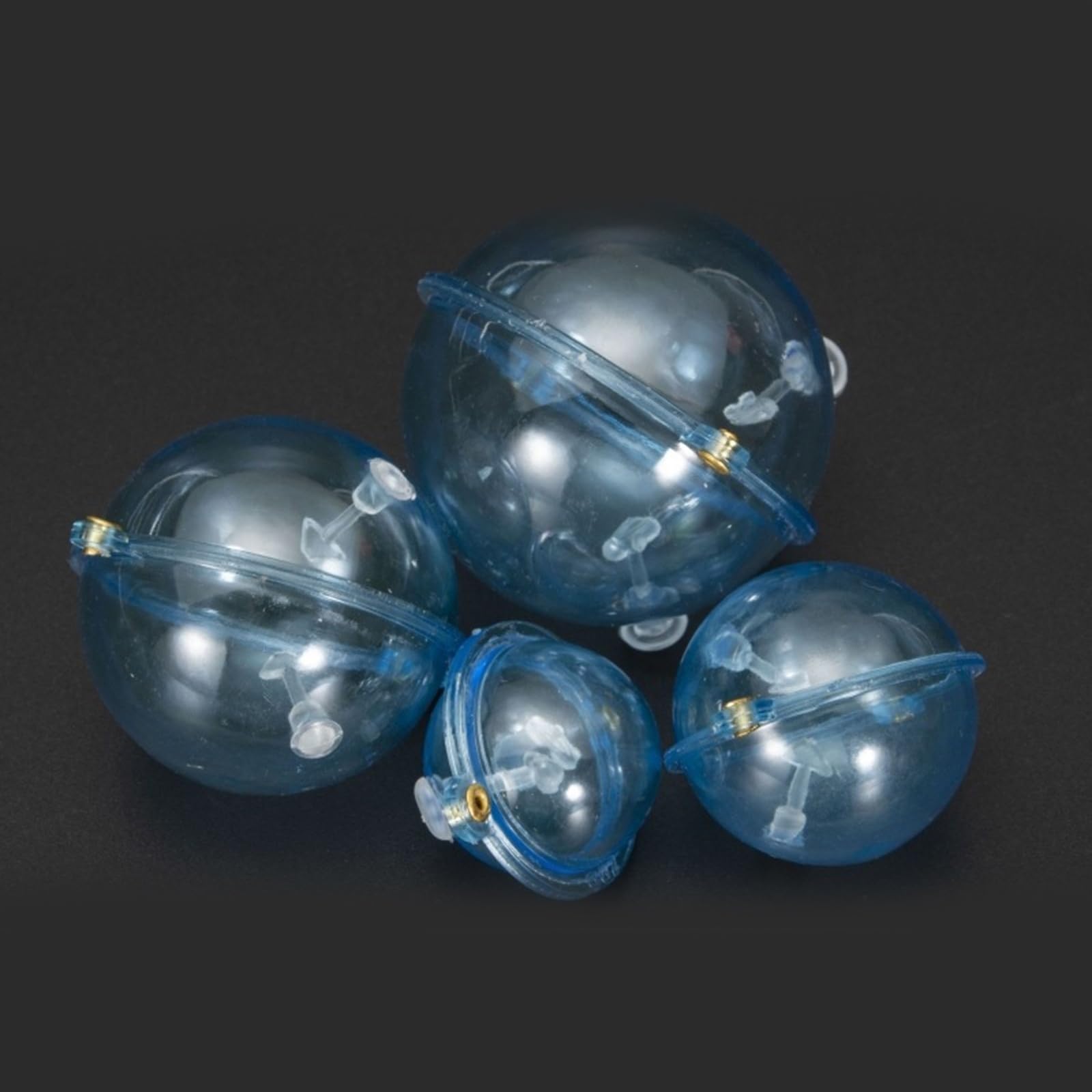 10 piezas de flotador de pesca con bolas redondas transparentes, superficies de burbujas huecas, flotadores de burbujas de agua, aparejos fáciles de usar