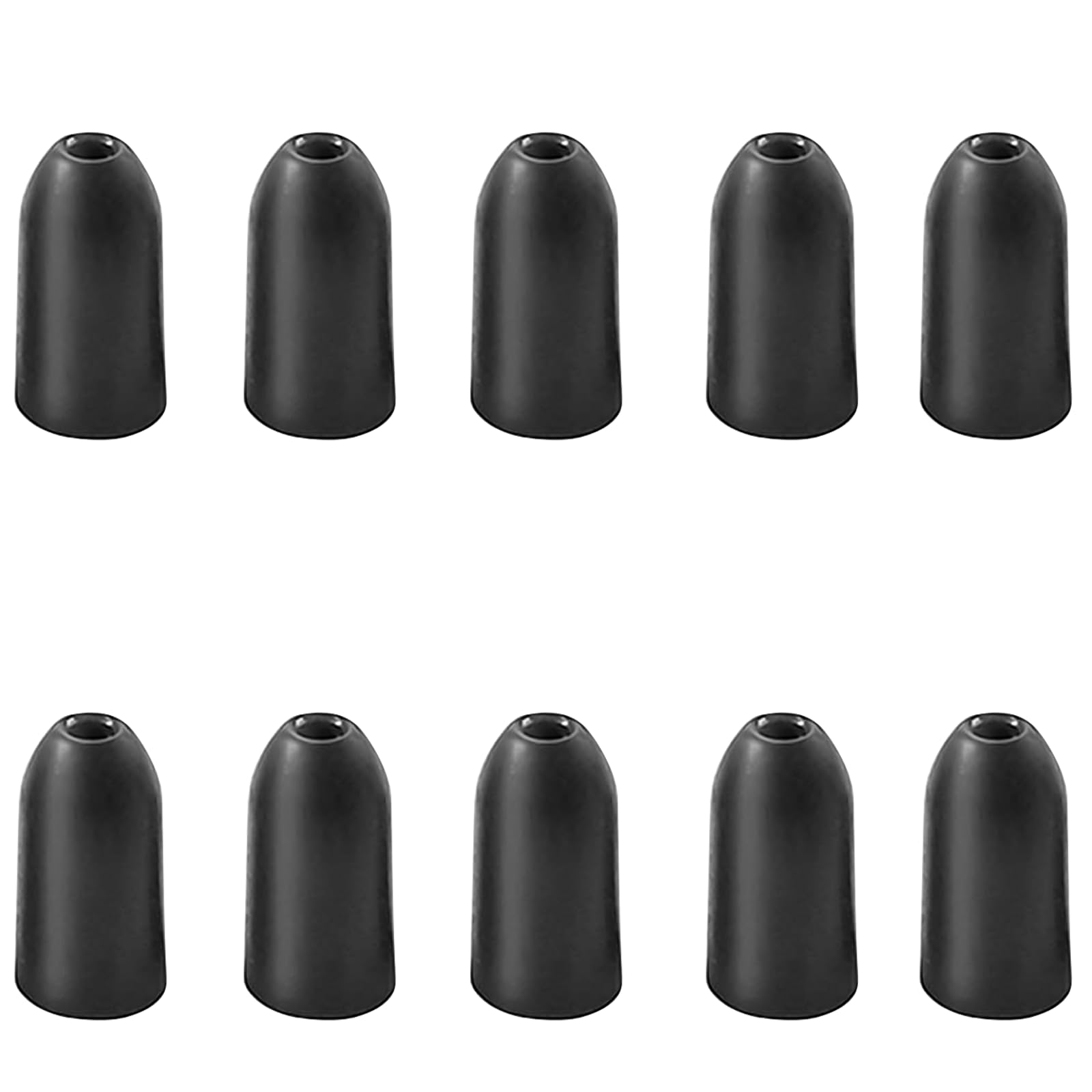 Zsrivk 10 Pack Tungsten Bullet Fishing Weights, Insert Free Worm Sinkers, 1/8 3/16 3/8 1/2 oz (3/16oz-10pcs)