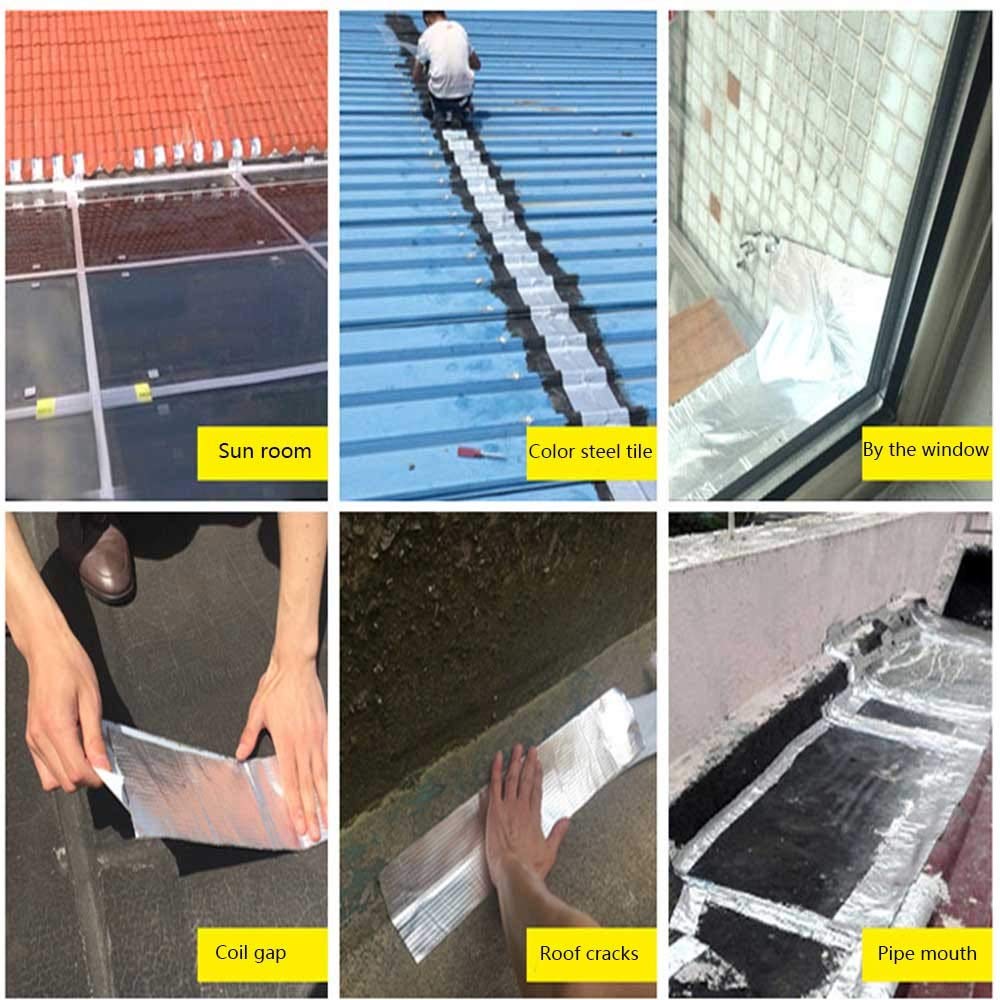 Nastro butilico, Nastro per tetti, Nastro Impermeabile in Gomma butilica for tetti, Nastro Impermeabile Super Repair Crack Thickened,(1.2mm*20cm*5m)