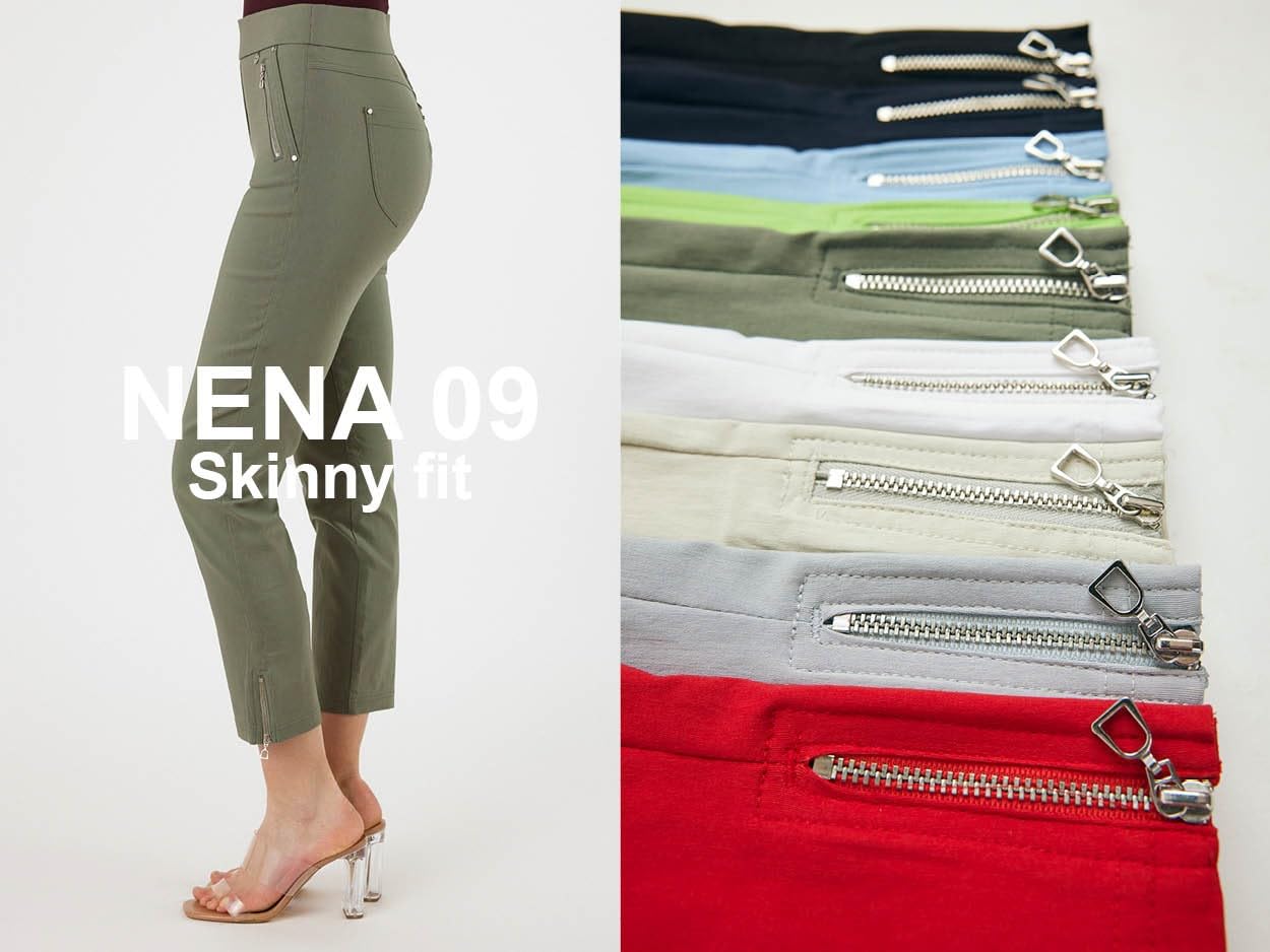 Robell NENA Slim-Fit-Jeans für Damen, gerades schmales Bein, Gesäßtaschen | Robell NENA Slim-Fit-Jeans für Damen: gerades schmales Bein. Eine komfortable und vielseitige Wahl für Alltag und Freizeit.
