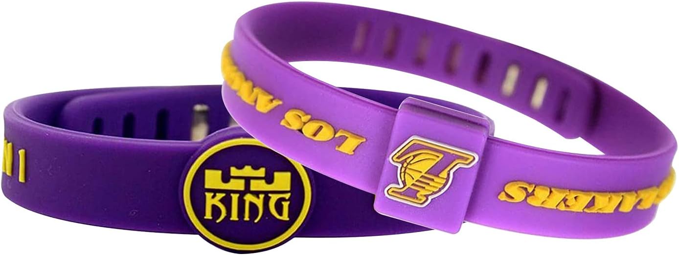 Insane sports Fans 2Pcs Sports Rubber Wristbands Basketball Silicone Bracelets Adjustable Silicone Wristbands for Men and Women