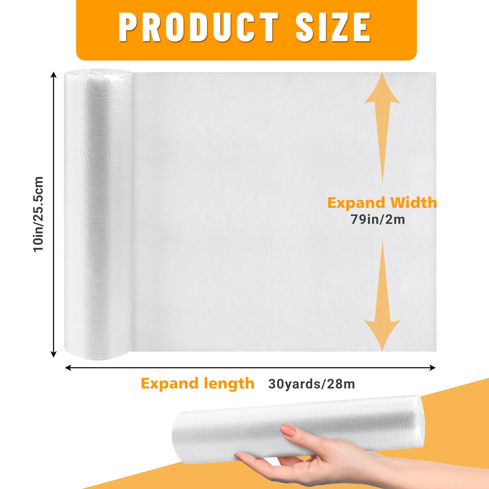 UNIFAMLIY - Rollo de cojín de 79 pulgadas x 30 yardas, película de seda impermeable, envoltura de cojín para tapicería, fácil de instalar en el cojín, rollo de envoltura retráctil para cojines