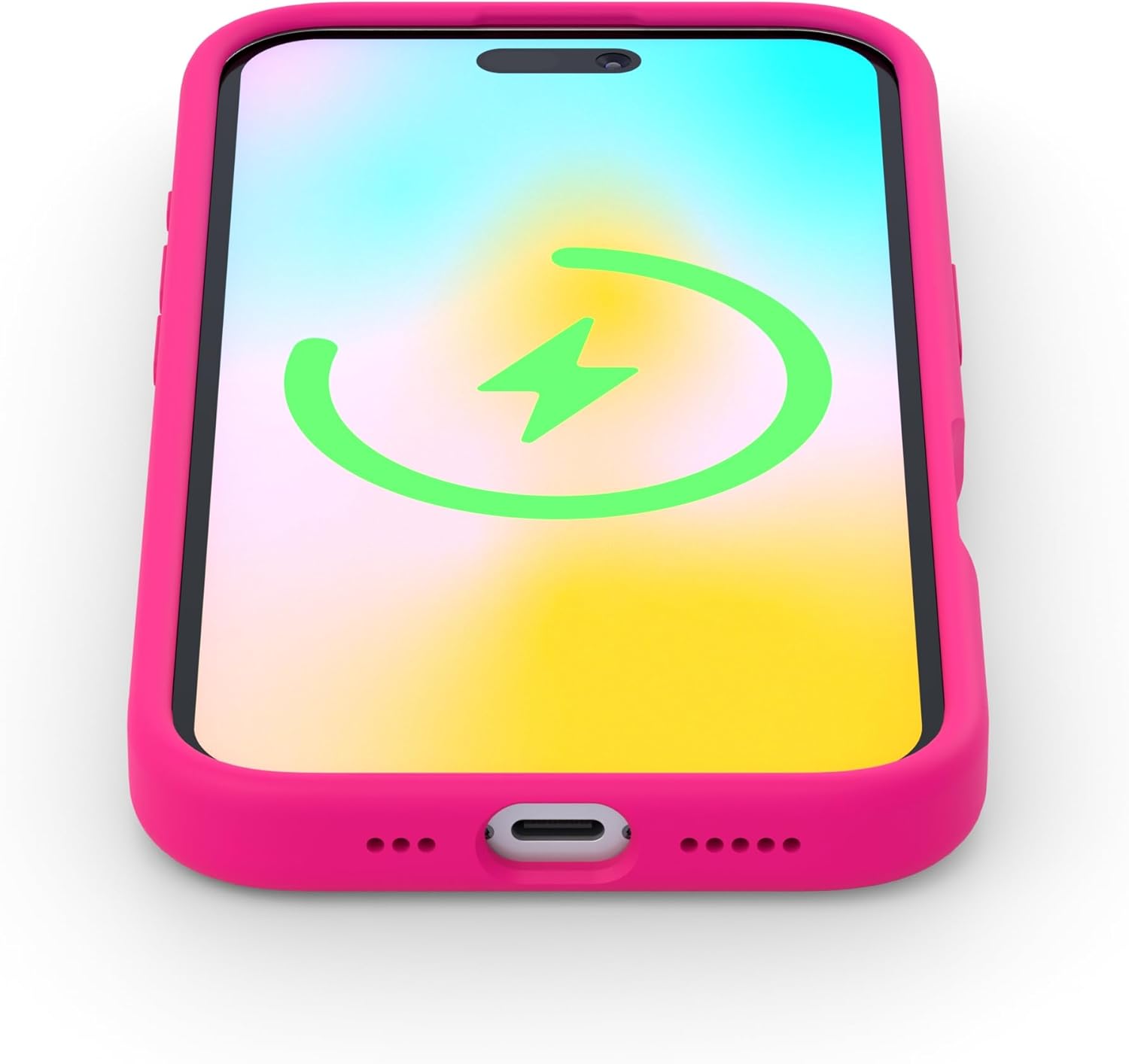 FELONY CASE for Apple iPhone 16 - MagSafe Phone Case, Liquid Silicone, Vibrant Neon Color with Anti-Scratch Microfiber Lining, Non-Slip Grip & 360° Shockproof Protection (Pink)