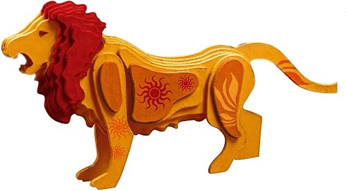Lion - Kit de rompecabezas europeo 3D; arte y manualidades, kit de modelo