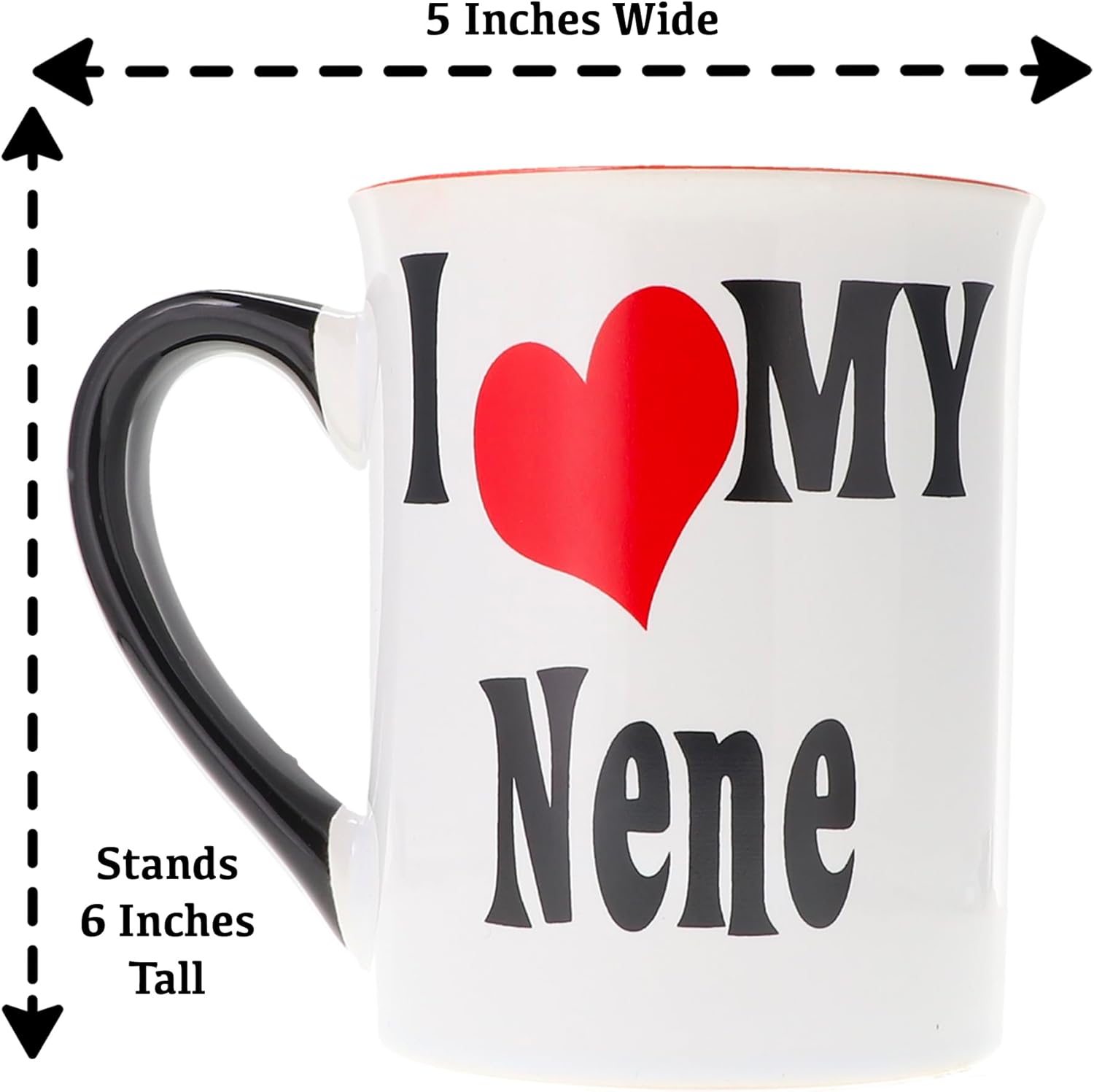 Cottage Creek Mugs - 16 oz. Large Ceramic I Love My Nene Coffee Cup - Stoneware Tea Mug Ideal for Kitchen, Home and Office Decor - Gifts for Women, Mom, Grandma, Nana, Grandparents - Image 5
