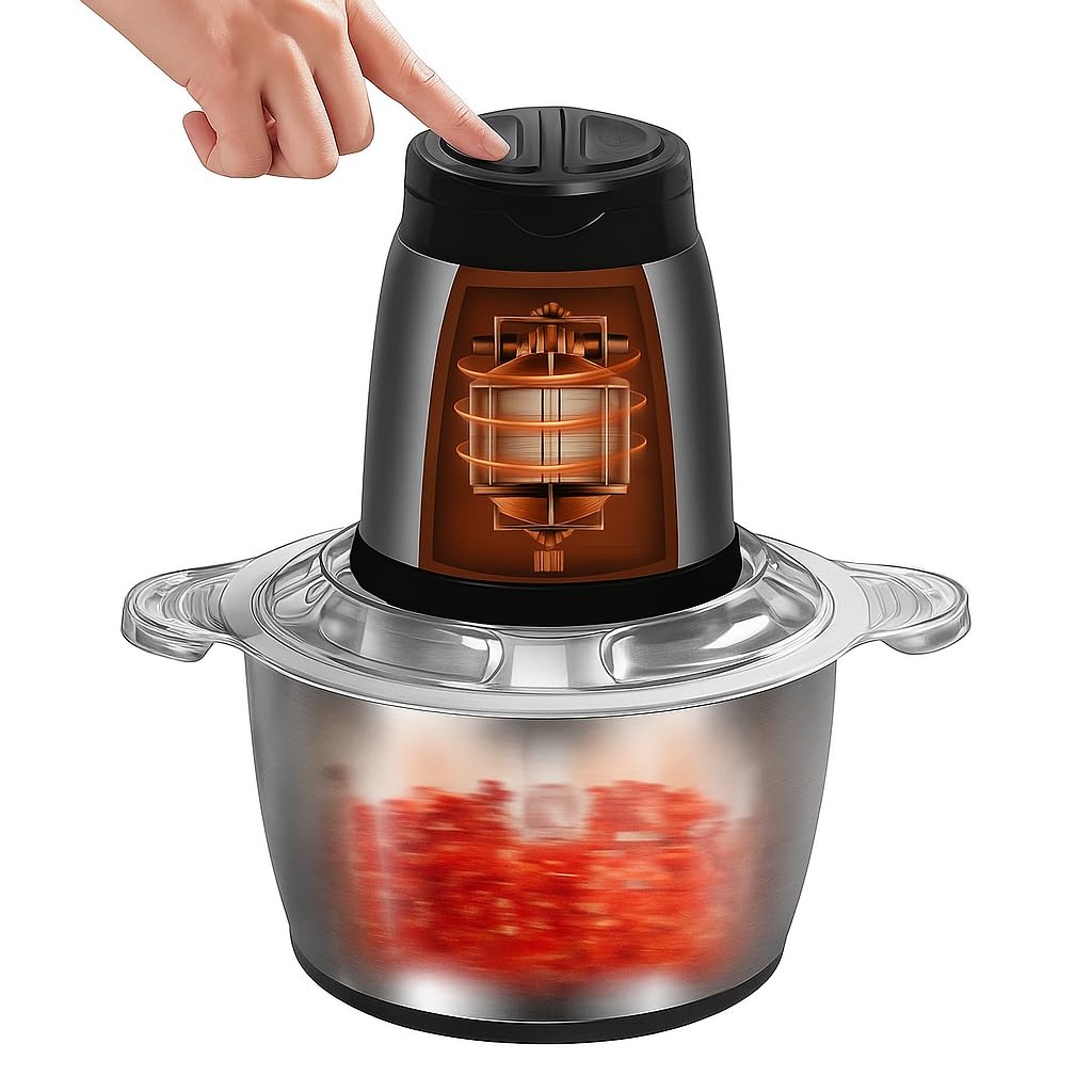 Tritacarne Elettrico In Acciaio Inox 250W con 2 Livelli di Velocità e 2L Rimovibile Ciotola | MULTIMINCER