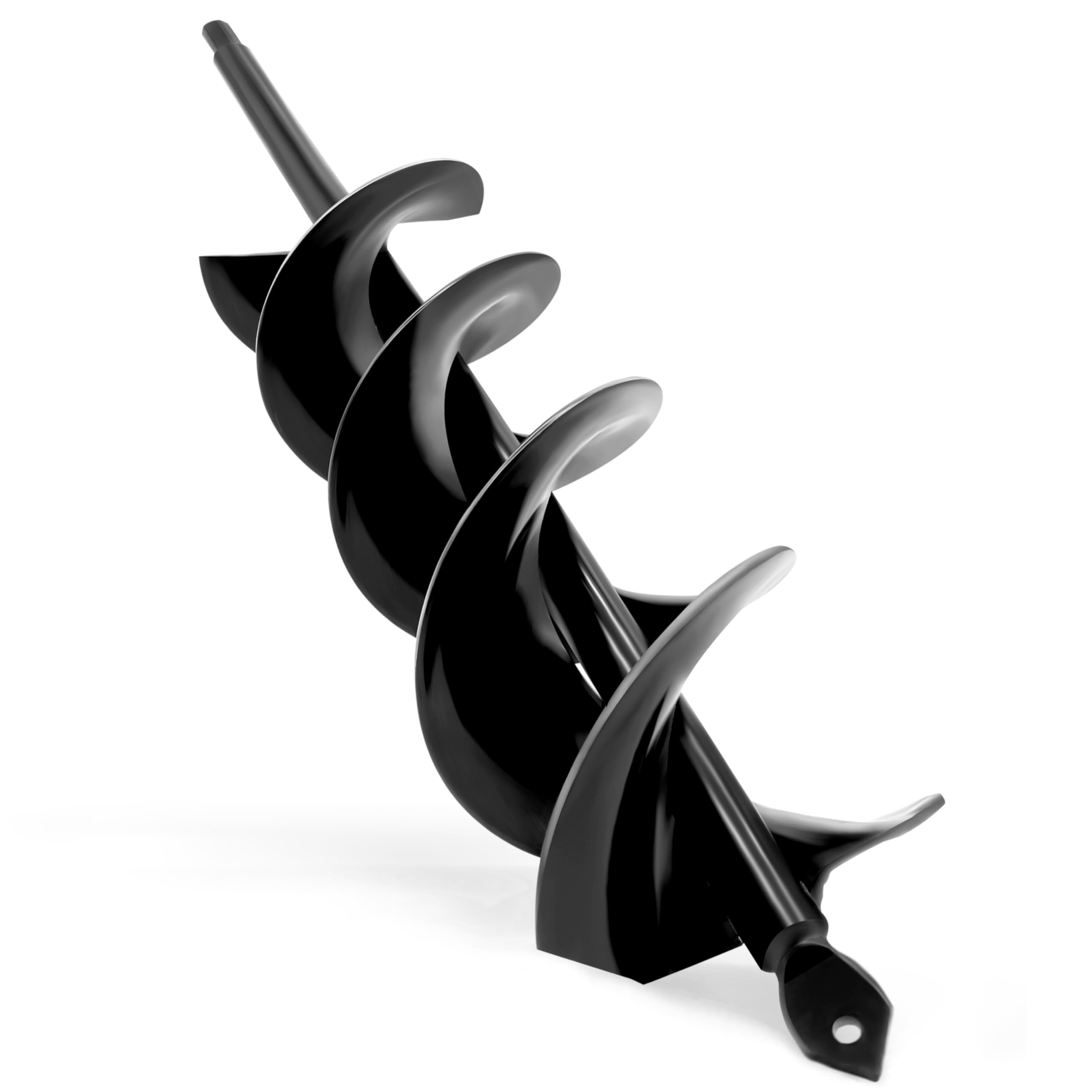 8x42cm Black Twin Auger Drill Bit – Double Spiral Garden Earth Drill for Fast Planting & Post Holes Digger — image 1