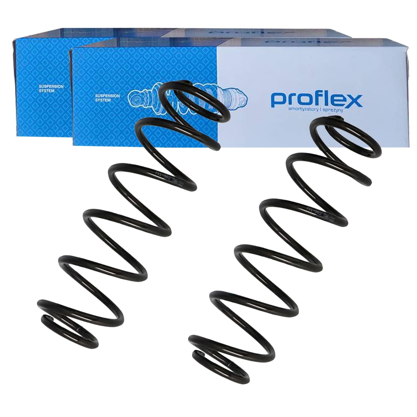 2X Proflex Fahrwerksfedern hinten | 2x PX1-0962 Kompatibel mit Civic Viii Hatchback (fn, Fk)